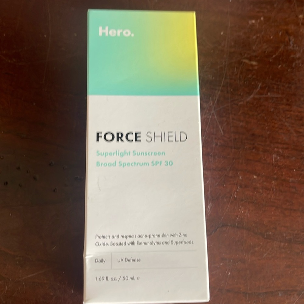 New in box Force Shield Sunscreen